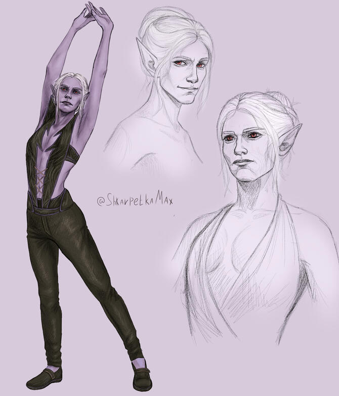 Full body, light render + 2 busts, sketch + simple background 90€